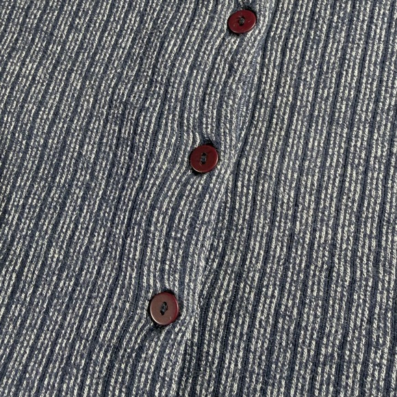 Eileen Fisher 90s Cotton Rib Knit Two Piece Set Top & Pants Blue Women's S 8USA - Picture 9 of 11